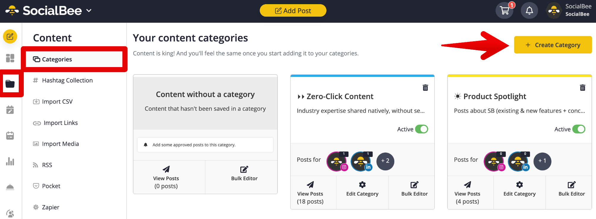 Create Content Category